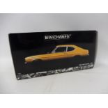 A boxed Minichamps scale model of a Ford Capri 2600 RS 1970.