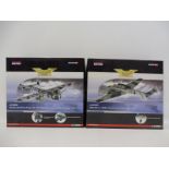 Two Corgi Aviation Archive limited edition 1/72 scale models, a ME110C and a Dornier DO215,