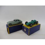 A boxed Matchbox Lesney Aston Martin Racer no. 19 plus a Moko Lesney Aston Martin DB 2/4, both in