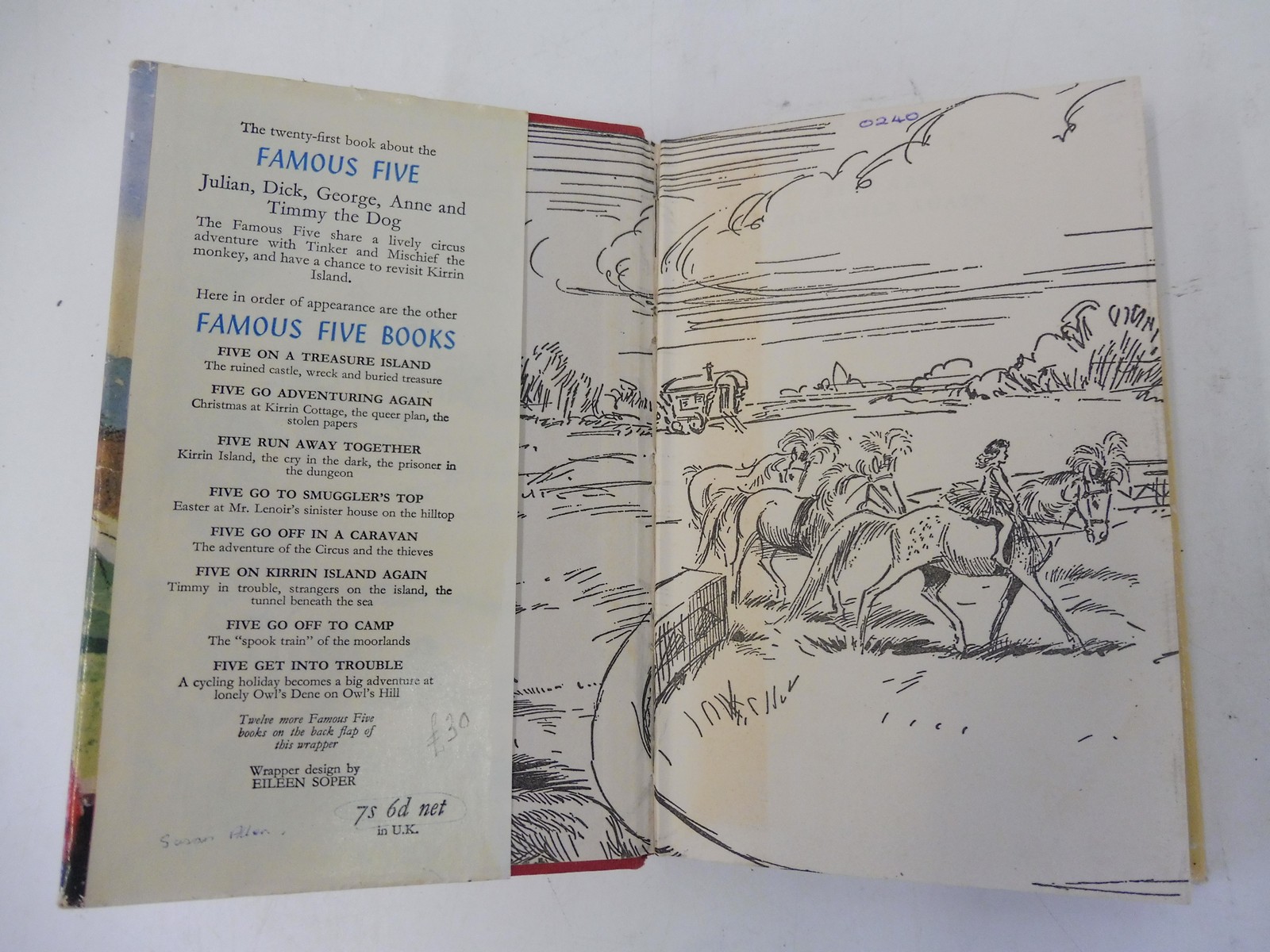 Four early Enid Blyton Famous Five books including 'Five Are Together Again' printed 1963 with - Image 2 of 8