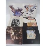 Five Pink Floyd and Led Zeppelin LPs to include Led Zeppelin Live in England, poor cover; Pink Floyd