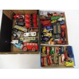 Two trays of assorted die-cast vehicles to include Golden Die-cast and Oxford Tonibell.