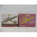 A Corgi Aviation Archive 1/72 scale Luftwaffer Heinkel HE-11H-6 and a Heinkel HE111H-4, Eastern