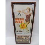 A framed and glazed original film poster advertising 'Bus Stop' starring Marilyn Monroe, by 20th