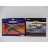 Two boxed Corgi Aviation Archive 1/72 scale models: Europe & Africa HE111 P2 and a HE111 Lille