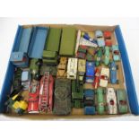 A quantity of Dinky Toys to include a Mercedes Benz with trailer, Foden army lorry etc.