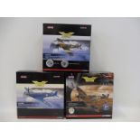 Three boxed Corgi Aviation Archive 1/72 scale models including Supermarine Spitfire Type PR Mk.I