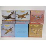 Six boxed Corgi Aviation Archive 1/72 scale models to include a Supermarine Spitfire FV111, Lt.