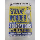 An original Stevie Wonder Coventry Theatre poster, in excellent condition. This features in