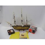 A well detailed del Prado scale model of HMS Victory, built at a cost of approx. £800, sold with