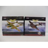 A boxed Corgi Aviation Archive 'Lockheed Lightning', and a Bristol Blenheim IF Night Fighter,