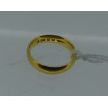 A 22ct yellow gold Wedding Band, 5.4g, Size M½.