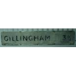 A Vintage Gillingham (Dorset) Road Sign.