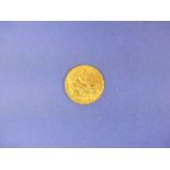 A George V gold half Sovereign, dated 1912.