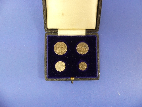 A set of Maundy Money, 1907, in dated case, comprising 1d, 2d, 3d and 4d coins.