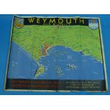 A 'Double Quad Royal' size British Rail Poster for Weymouth, slight tears to folds and lower edge.