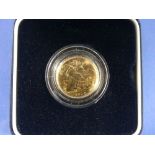 An Elizabeth II gold half Sovereign, dated 2007, cased.