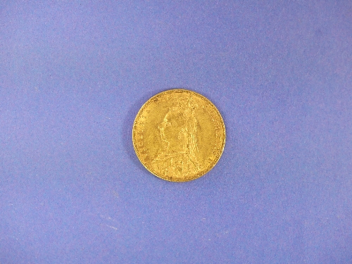 A Victorian gold Sovereign, Melbourne Mint, dated 1892. - Image 2 of 2