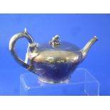 An early Victorian silver Teapot, by Benjamin Smith III, hallmarked London, 1838, of plain squat