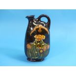 A Royal Doulton Kingsware Dewar's Whisky Flask, "Nelson", moulded in relief and decorated in