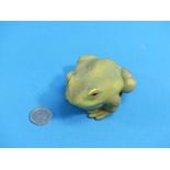 A rare Royal Worcester netsuke, for Townsend & Co. Newcastle-on-Tyne, modelled as a toad,