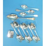 A set of six George III silver Dessert Spoons, by William Eley & William Feran, hallmarked London,