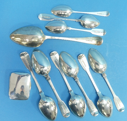 A set of six George III silver Dessert Spoons, by William Eley & William Feran, hallmarked London, - Image 2 of 2