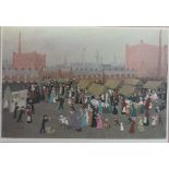 Helen Layfield Bradley (British, 1900-1979), "Hollinwood Market", Fine Art Trade Guild, limited