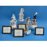 Four Royal Worcester "The Age of Elegance" figurines, limited edition of 500, modelled by Kenneth A.