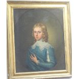 18th century English School, Richard Wilmot, Esq., half-length portrait within painted oval, oil