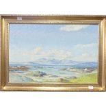 •Tom Shanks, R.S.W., R.G.I. (Scottish, b.1921), "Summer Day, Firth of Clyde", oil on board, signed