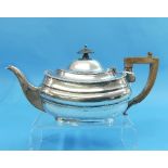 A George V silver Teapot, by Blackmore & Fletcher Ltd., hallmarked London, 1919, of shaped