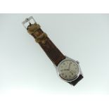 A vintage Omega gentleman's stainless steel Wristwatch, with Swiss 15-Jewels movement, the