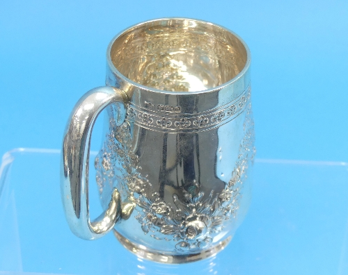 An Edwardian silver Christening Mug, by Mappin & Webb, hallmarked Sheffield, 1902, of conical form - Image 3 of 4