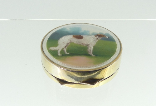 A Continental silver and enamel Powder Compact, London import marks for George Stockwell, 1928, of - Image 5 of 5