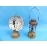 Railwayana; A G.W.R. Tilley Radiator Model R1 Heater Lamp, formerly of Thorverton Station,