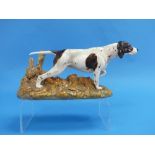 A Royal Doulton porcelain 'Pointer', H.N.2624, white with dark brown markings, 5½in (14cm) high.