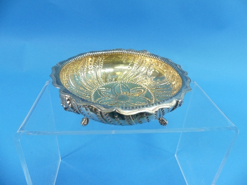 A Victorian silver Bon Bon Dish, by John Lowe, hallmarked Chester, 1878, of circular form with