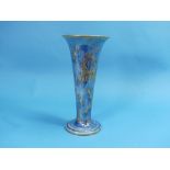 A Wedgwood Fairyland Lustre vase, designed by Daisy Makeig-Jones, of trumpet form, printed and