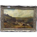 William Widgery (British, 1822-1893), Moorland Landscape, oil on canvas, signed bottom left, 12in