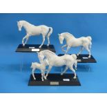 A Beswick pottery "Spirit of Affection" mare and foal horse group, MN.2689/2536, white matt, on