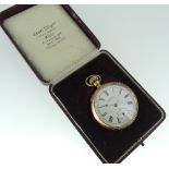 An American Waltham gold-plated Pocket Watch, the circular dial with black Roman numerals and