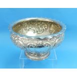 A late Victorian silver Punch / Fruit Bowl, by Barker Brothers, hallmarked Birmingham, 1898, of