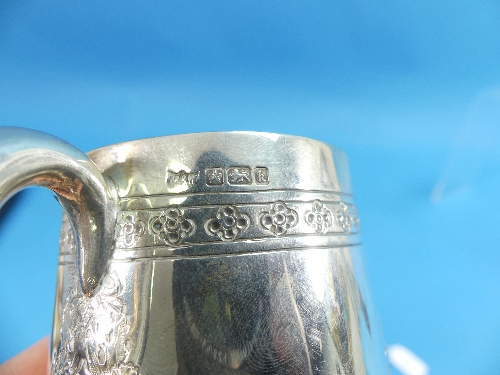 An Edwardian silver Christening Mug, by Mappin & Webb, hallmarked Sheffield, 1902, of conical form - Image 4 of 4