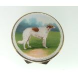 A Continental silver and enamel Powder Compact, London import marks for George Stockwell, 1928, of