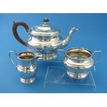 A George V silver Tea Set, by Collingwood & Sons Ltd., hallmarked Birmingham, 1933 / 1935, of