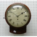 A mahogany trunk-dial wall timepiece, the painted dial signed "Payne & Co., 165 New Bond St.,