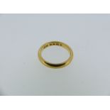 A 22ct yellow gold Wedding Band, 5.3g.