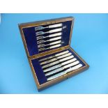 A cased set of six George V silver Dessert Knives and Forks, by Frederick C. Asman & Co., hallmarked