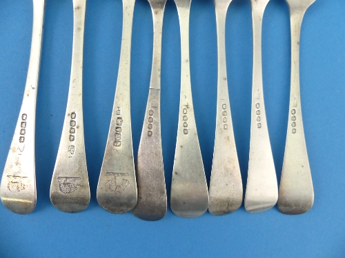 A quantity of assorted silver Flatware, including a George III serving spoon, by John Osborne, - Image 2 of 10